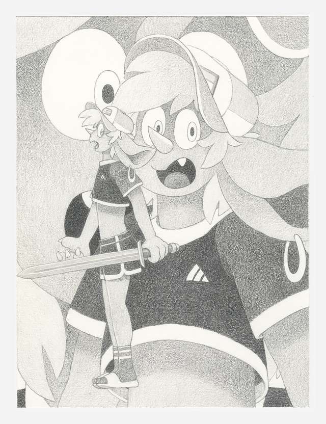 White Screen | 9″×12″ paper, graphite. 2024.